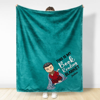 My Reading Blanket - Gift For Book Lovers - Personalized Fleece Blanket