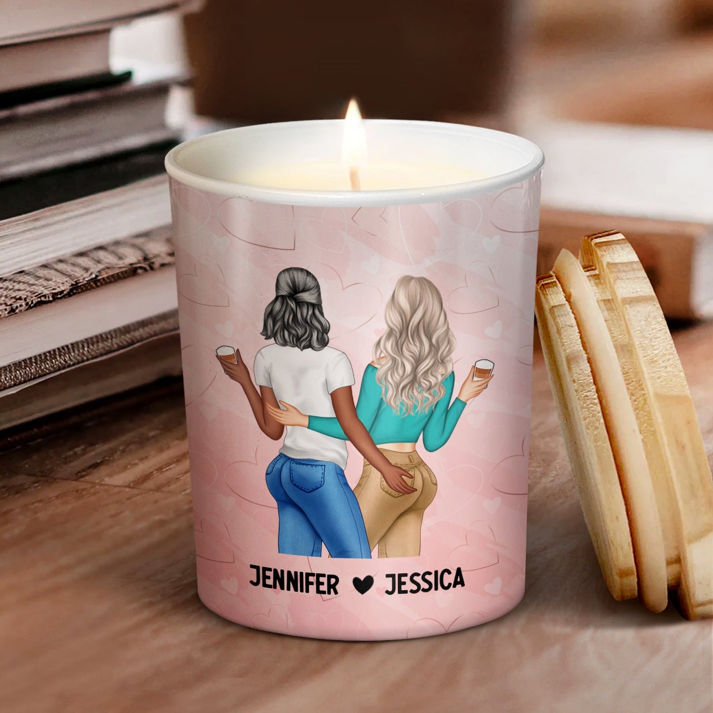 Light Me When You Want - Gift For Couples - Personalized Scented Candle With Wooden Lid