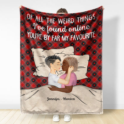 Couple You Are My Favorite By Far - Gift For Couples - Personalized Fleece Blanket