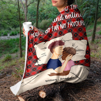Couple You Are My Favorite By Far - Gift For Couples - Personalized Fleece Blanket