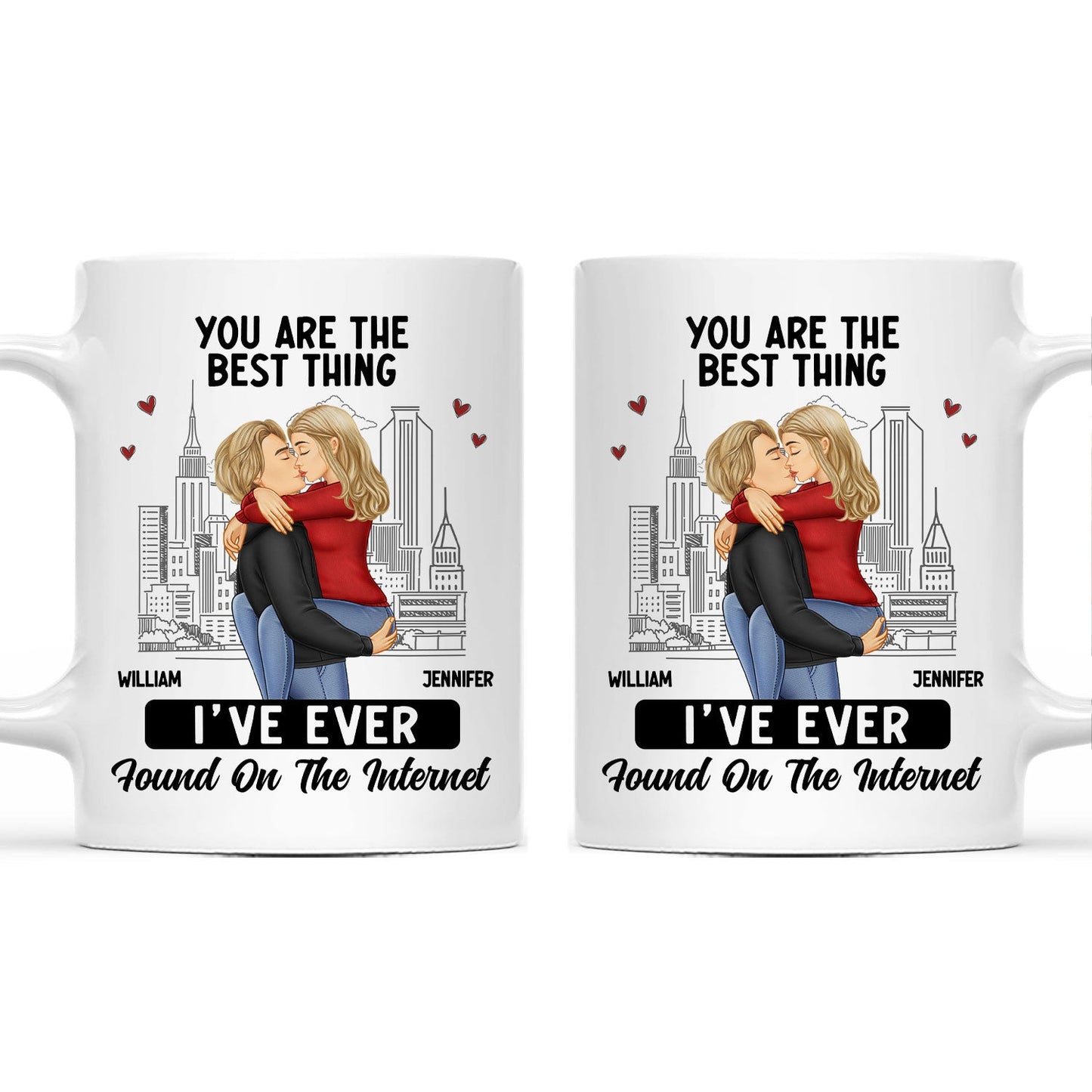 Kissing Couple Best Thing Found On The Internet - Gift For Couples - Personalized Mug