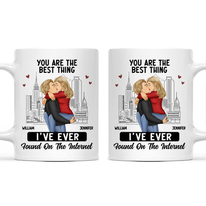 Kissing Couple Best Thing Found On The Internet - Gift For Couples - Personalized Mug