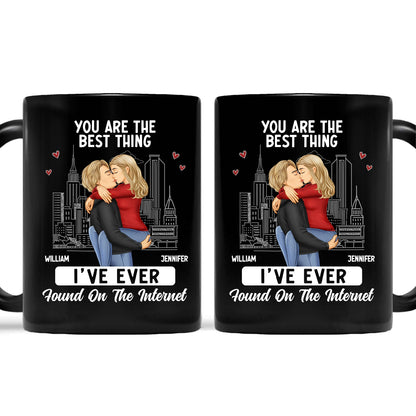 Kissing Couple Best Thing Found On The Internet - Gift For Couples - Personalized Mug