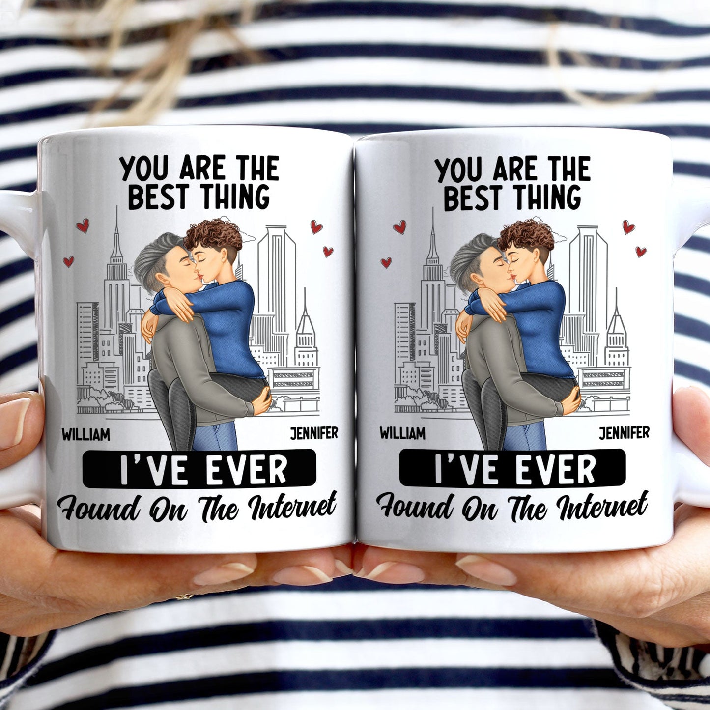 Kissing Couple Best Thing Found On The Internet - Gift For Couples - Personalized Mug