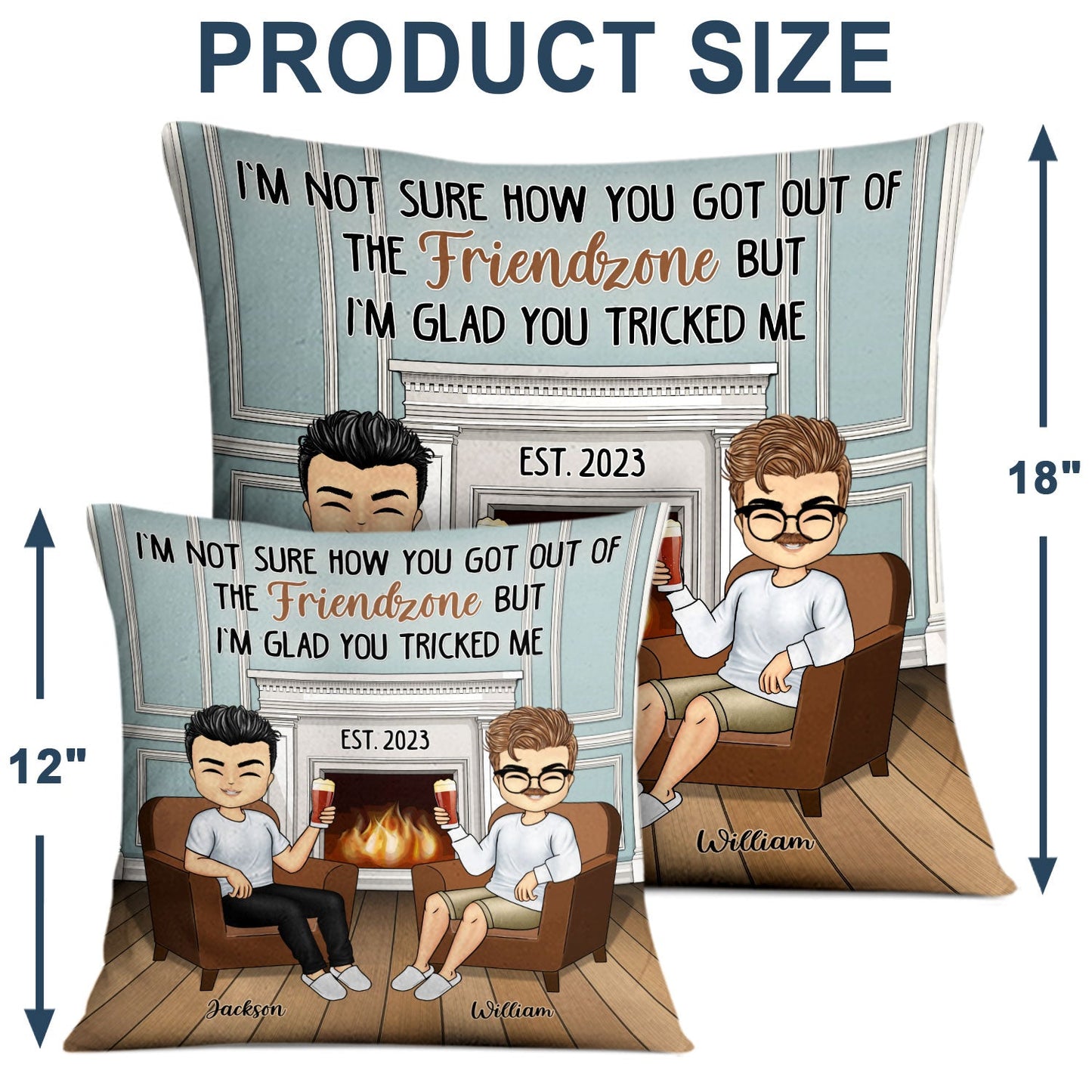 Glad You Tricked Me - Gift For Couples - Personalized Pillow