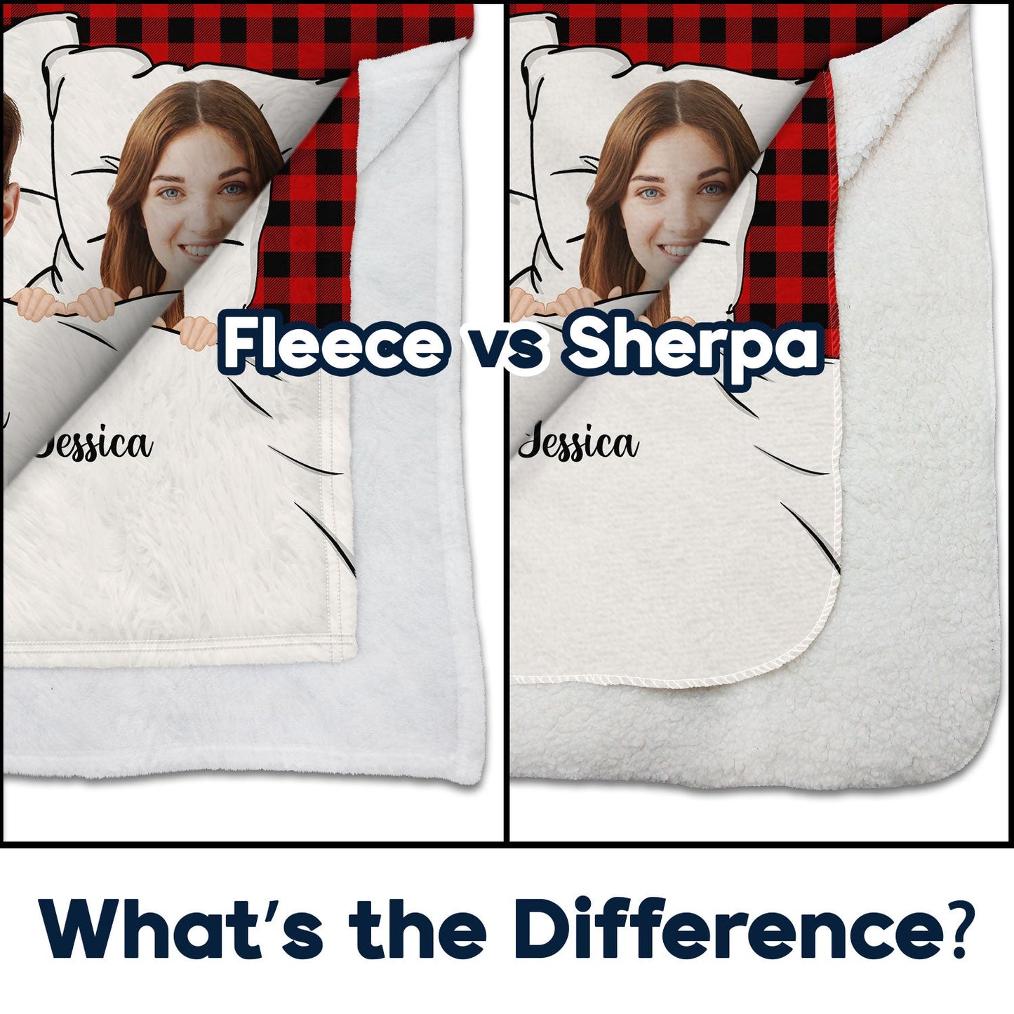 Custom Photo Long One Night Stand - Gift For Couples - Personalized Fleece Blanket