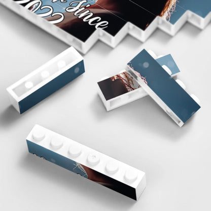 Custom Photo Together Since - Gift For Couples - Personalized Heart Building Brick Blocks