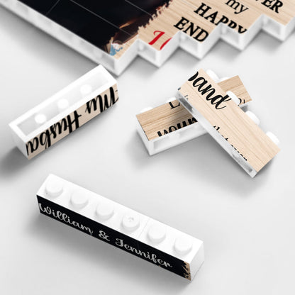 Custom Photo To My Wife - Gift For Couples - Personalized Square Shaped Building Brick Blocks