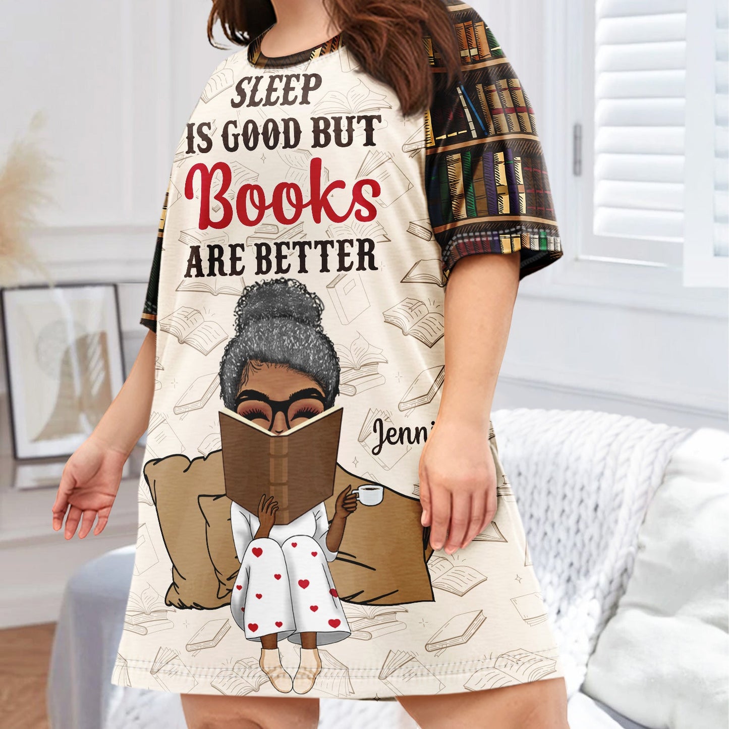 Reading Books Are Better - Gift For Book Lovers, Gift For Women - Personalized Women's Sleep Tee