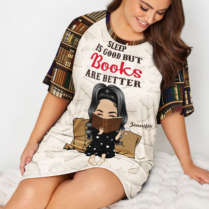 Reading Books Are Better - Gift For Book Lovers, Gift For Women - Personalized Women's Sleep Tee