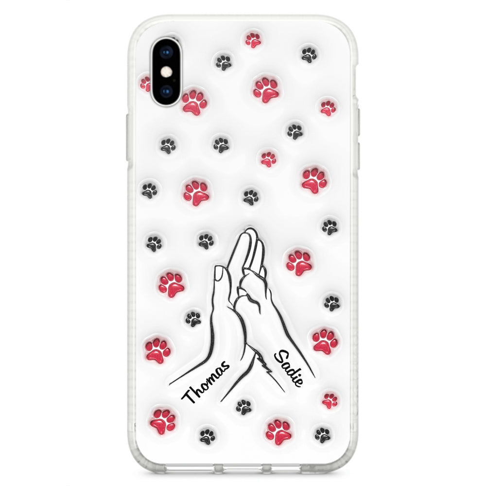 Paw And Hand - Personalized Custom 3D Inflated Effect Phone Case