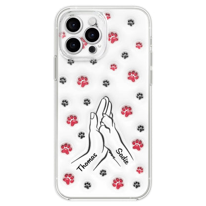 Paw And Hand - Personalized Custom 3D Inflated Effect Phone Case