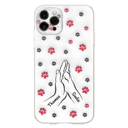 Paw And Hand - Personalized Custom 3D Inflated Effect Phone Case