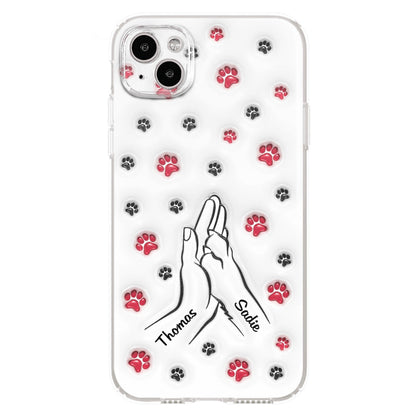 Paw And Hand - Personalized Custom 3D Inflated Effect Phone Case