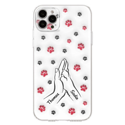 Paw And Hand - Personalized Custom 3D Inflated Effect Phone Case