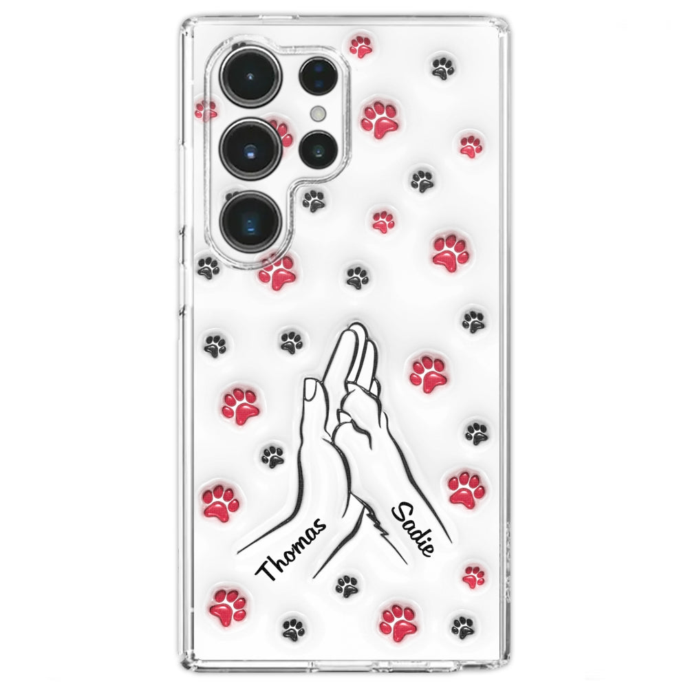 Paw And Hand - Personalized Custom 3D Inflated Effect Phone Case