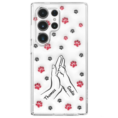 Paw And Hand - Personalized Custom 3D Inflated Effect Phone Case