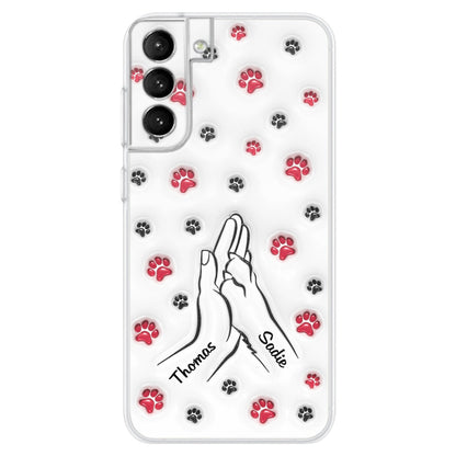 Paw And Hand - Personalized Custom 3D Inflated Effect Phone Case