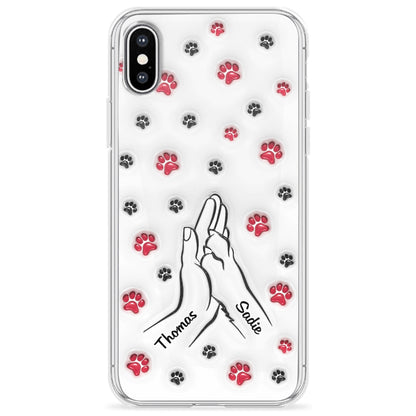 Paw And Hand - Personalized Custom 3D Inflated Effect Phone Case