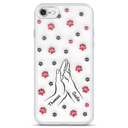 Paw And Hand - Personalized Custom 3D Inflated Effect Phone Case