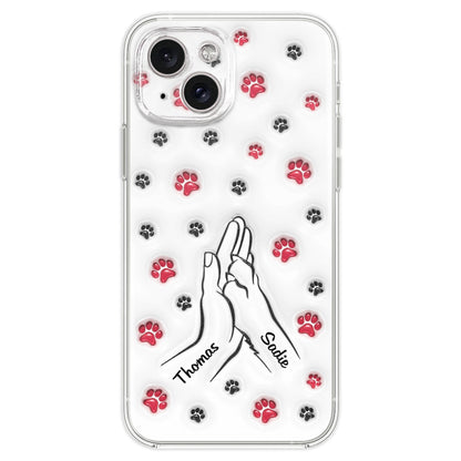 Paw And Hand - Personalized Custom 3D Inflated Effect Phone Case