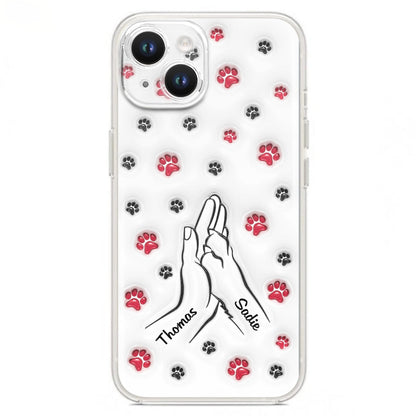 Paw And Hand - Personalized Custom 3D Inflated Effect Phone Case