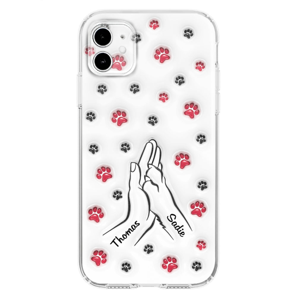 Paw And Hand - Personalized Custom 3D Inflated Effect Phone Case