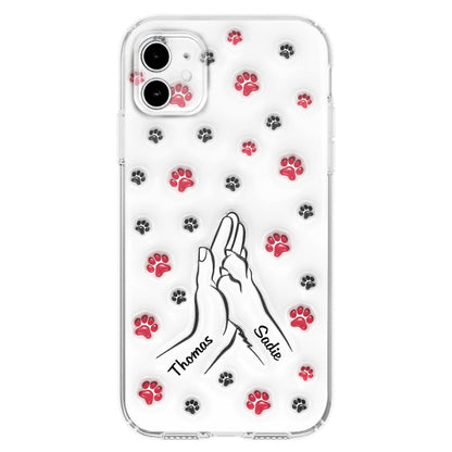 Paw And Hand - Personalized Custom 3D Inflated Effect Phone Case