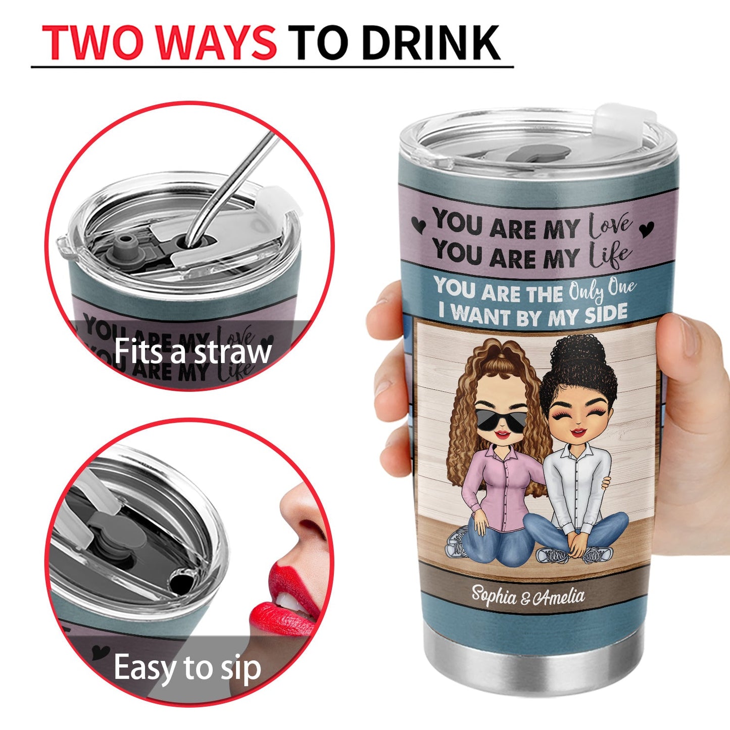 You Are My Love I Married You Because I Can't Live Without You - Anniversary, Loving Gift For Couples, Husband, Wife - Personalized Custom Tumbler