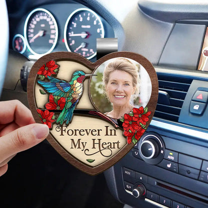 Custom Photo Memorial I'm Always With You - Personalized Custom Shaped Car Visor Clip