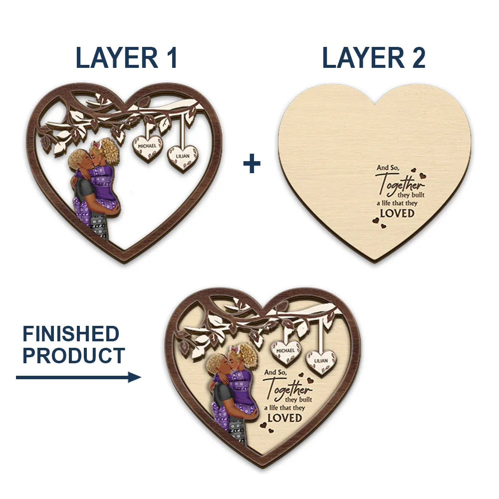 And So Together They Built A Life They Loved Couples - Personalized Custom Shaped Car Visor Clip