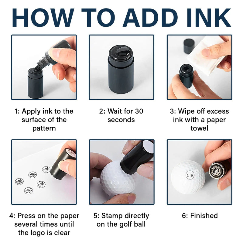 Custom Photo Outline Sketch Golfer Face - Personalized Golf Ball Stamp With Metal Storage Box