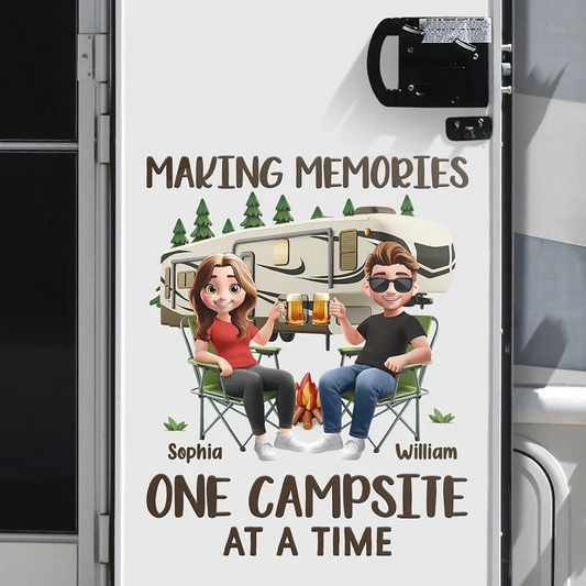 Making Memories One Campsite At A Time - Personalized Decor Decal