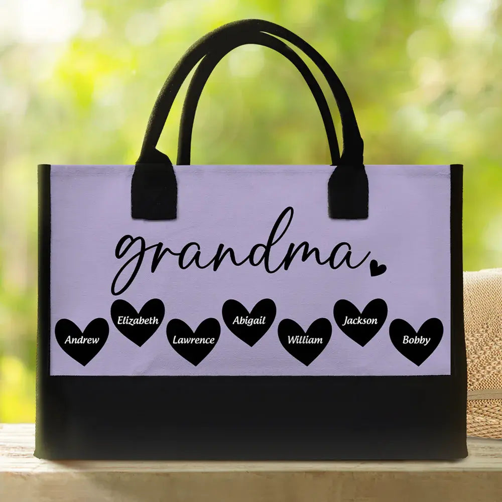 Mama Gigi Grandma - Personalized Canvas Tote Bag Tote Bag The Next Custom Gift