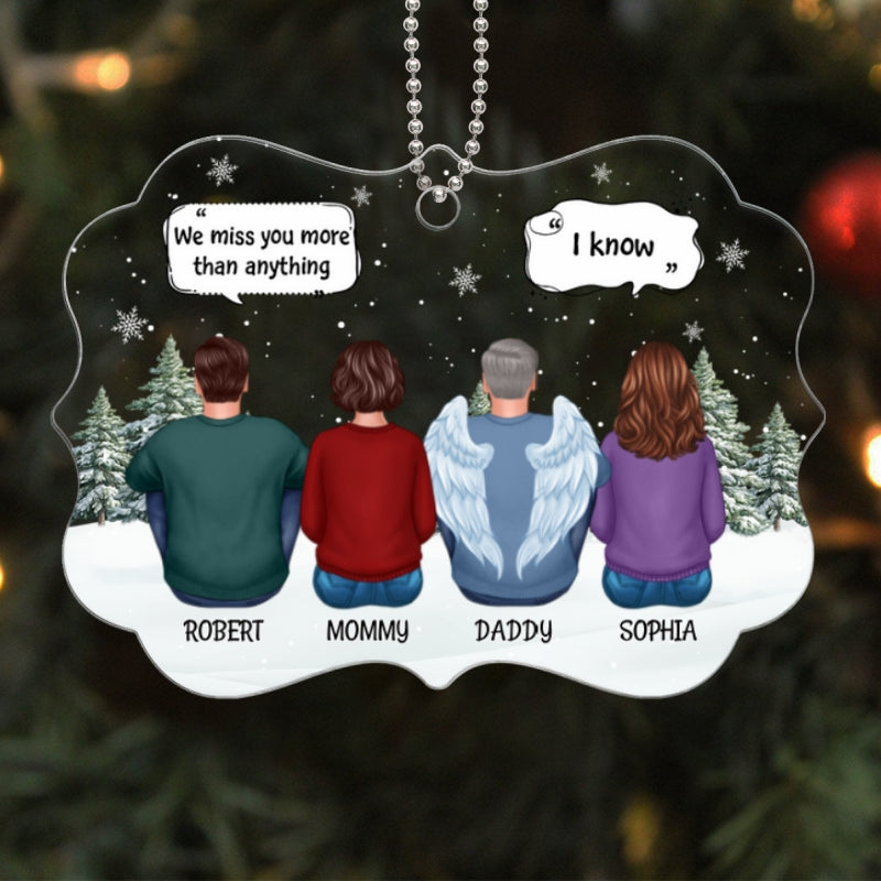 Always With You Family Memorial Keepsake Sympathy Gift Personalized Acrylic Ornament