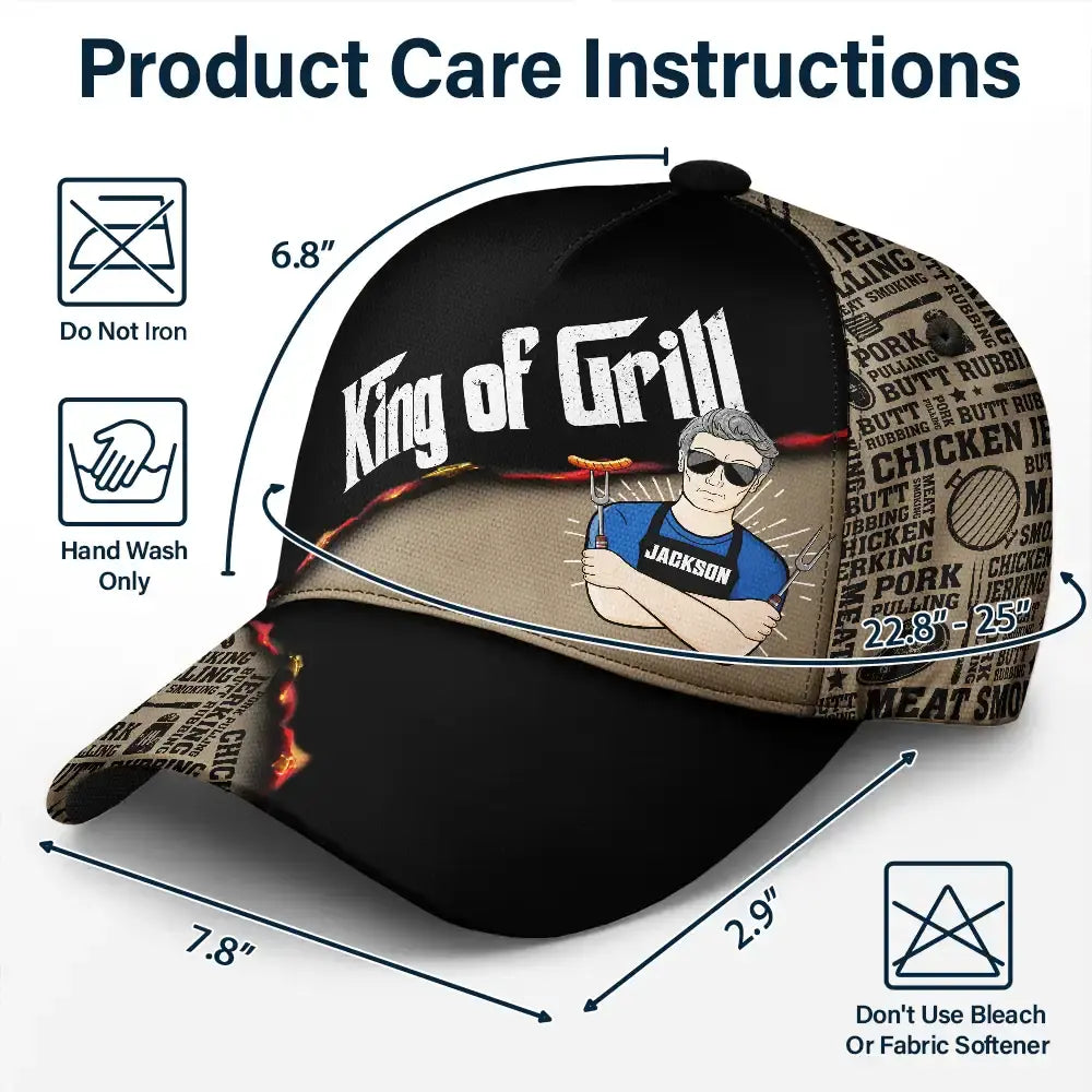 Meat Smoking Grillfather - Personalized Classic Cap Hat The Next Custom Gift