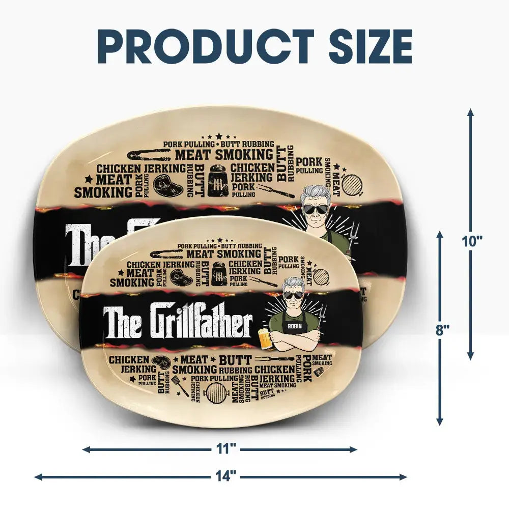 Meat Smoking Grillfather - Personalized Plate Jewelry Dish The Next Custom Gift