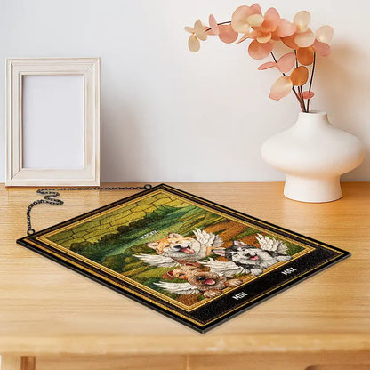 Medieval Portrait Art Pet Memorial Dog Cat - Personalized Vertical Stained Glass Suncatcher