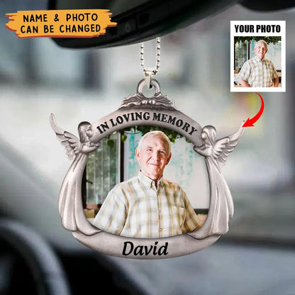 Memorial Custom Photo Angel In Loving Memory Personalized Car Ornament Car Ornament The Next Custom Gift