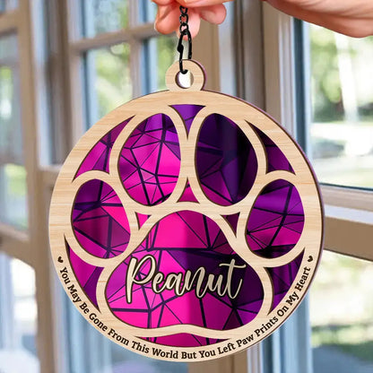 Memorial Dog Cat Paw If Love Could Have Saved You - Personalized Window Hanging Suncatcher Ornament Hanging Suncatcher Ornament The Next Custom Gift