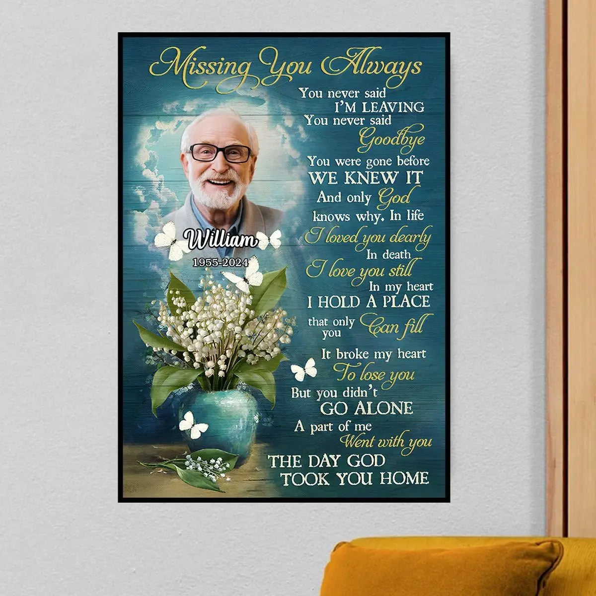 Memorial - The Day God Took You Home Custom Photo - Personalized Canvas Canvas The Next Custom Gift