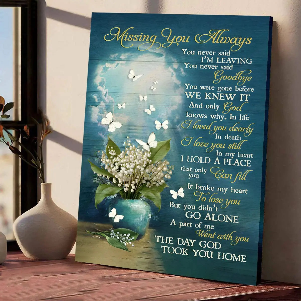 Memorial - The Day God Took You Home Custom Photo - Personalized Canvas Canvas The Next Custom Gift