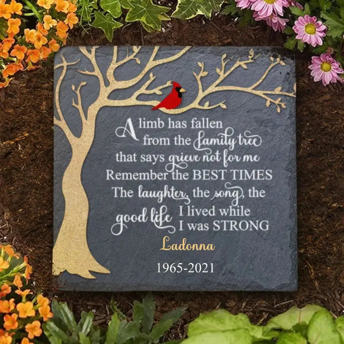 Memorial - The Laughter, The Song, The Good Life I Lived While I Was Strong - Personalized Memorial Stones(AQ) STONE The Next Custom Gift