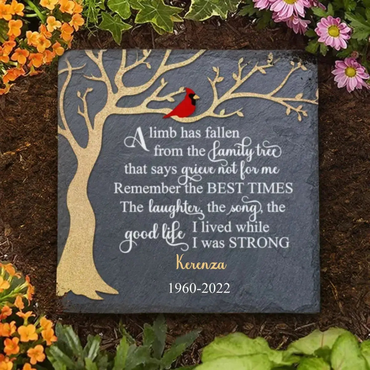 Memorial - The Laughter, The Song, The Good Life I Lived While I Was Strong - Personalized Memorial Stones(AQ) STONE The Next Custom Gift