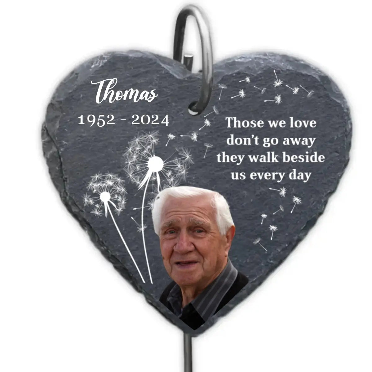 Memorial - Those We Love Donƒ??t Go Away They Walk Beside Us Every Day - Personalized Memorial Garden Slate & Hook (HJ) Slate & Hook The Next Custom Gift