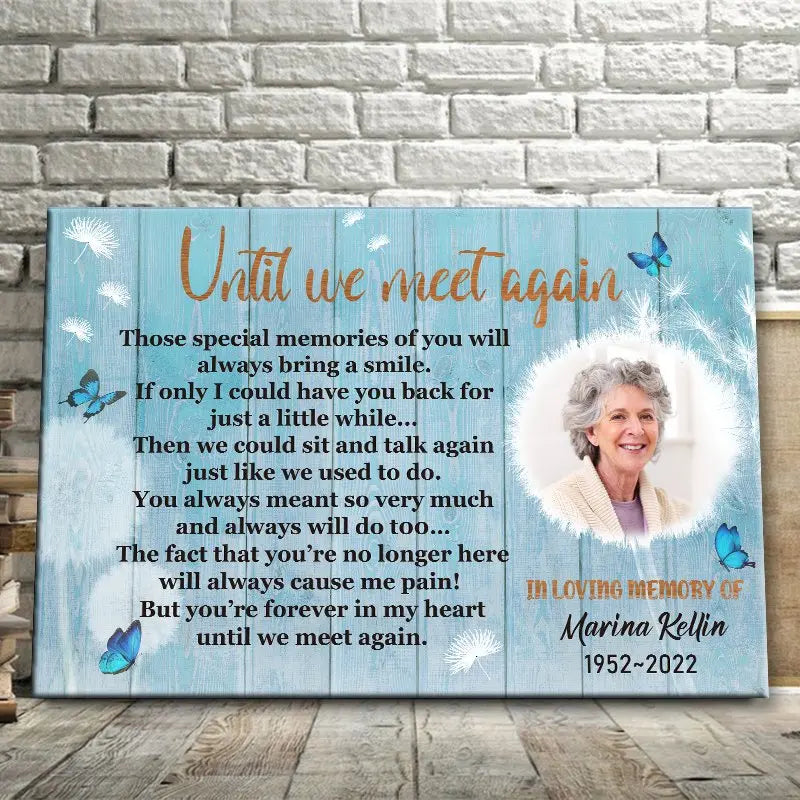 Memorial - Until We Meet Again - Personalized Canvas (HJ) Poster The Next Custom Gift