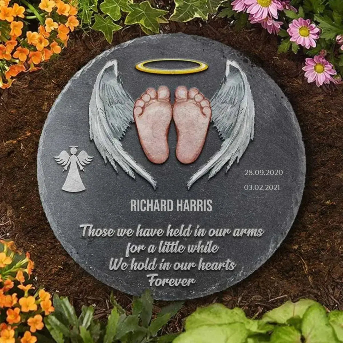 Memorial - We Have Held In Our Arms For A Little While - Personalized Memorial Stones(AQ)