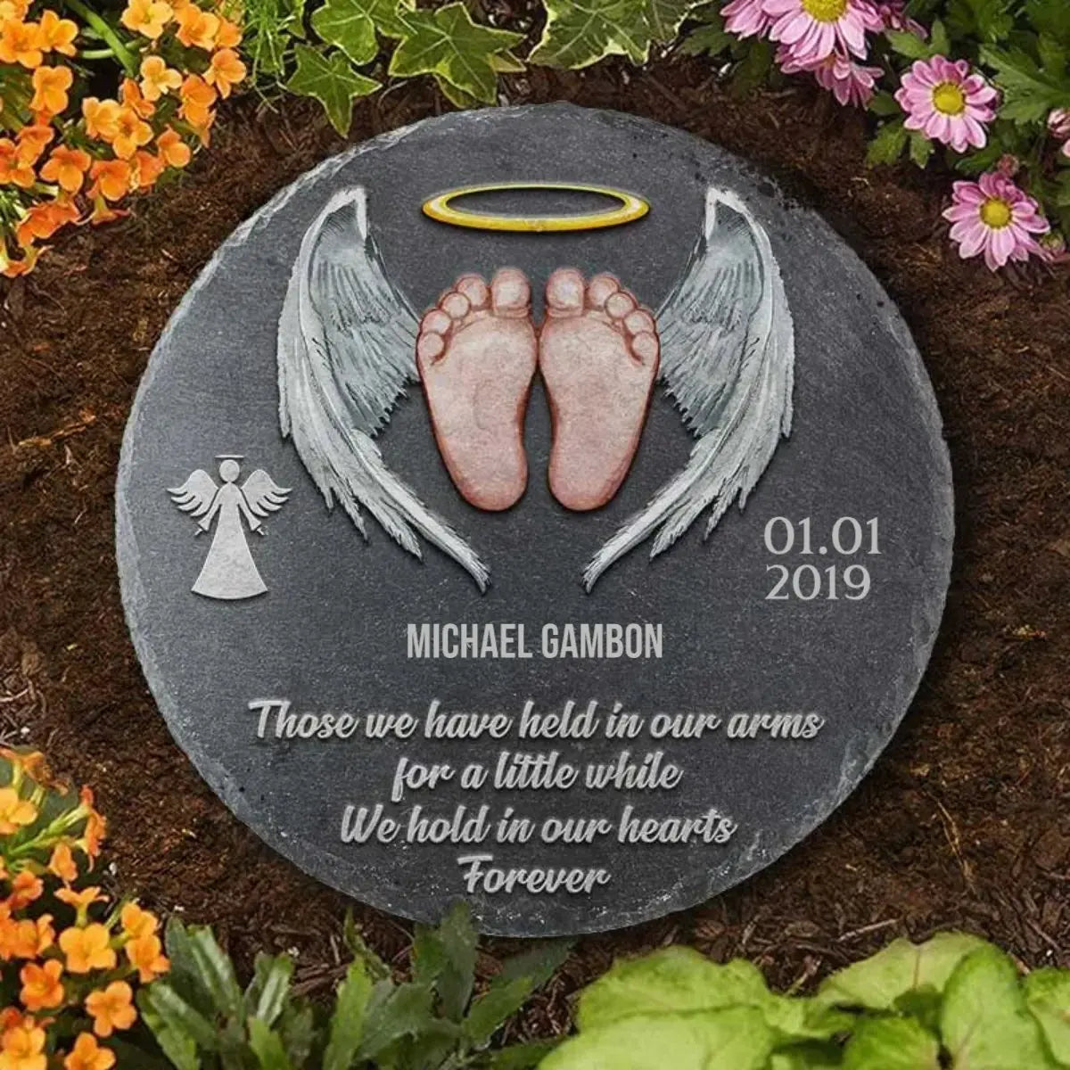 Memorial - We Have Held In Our Arms For A Little While - Personalized Memorial Stones(AQ) STONE The Next Custom Gift