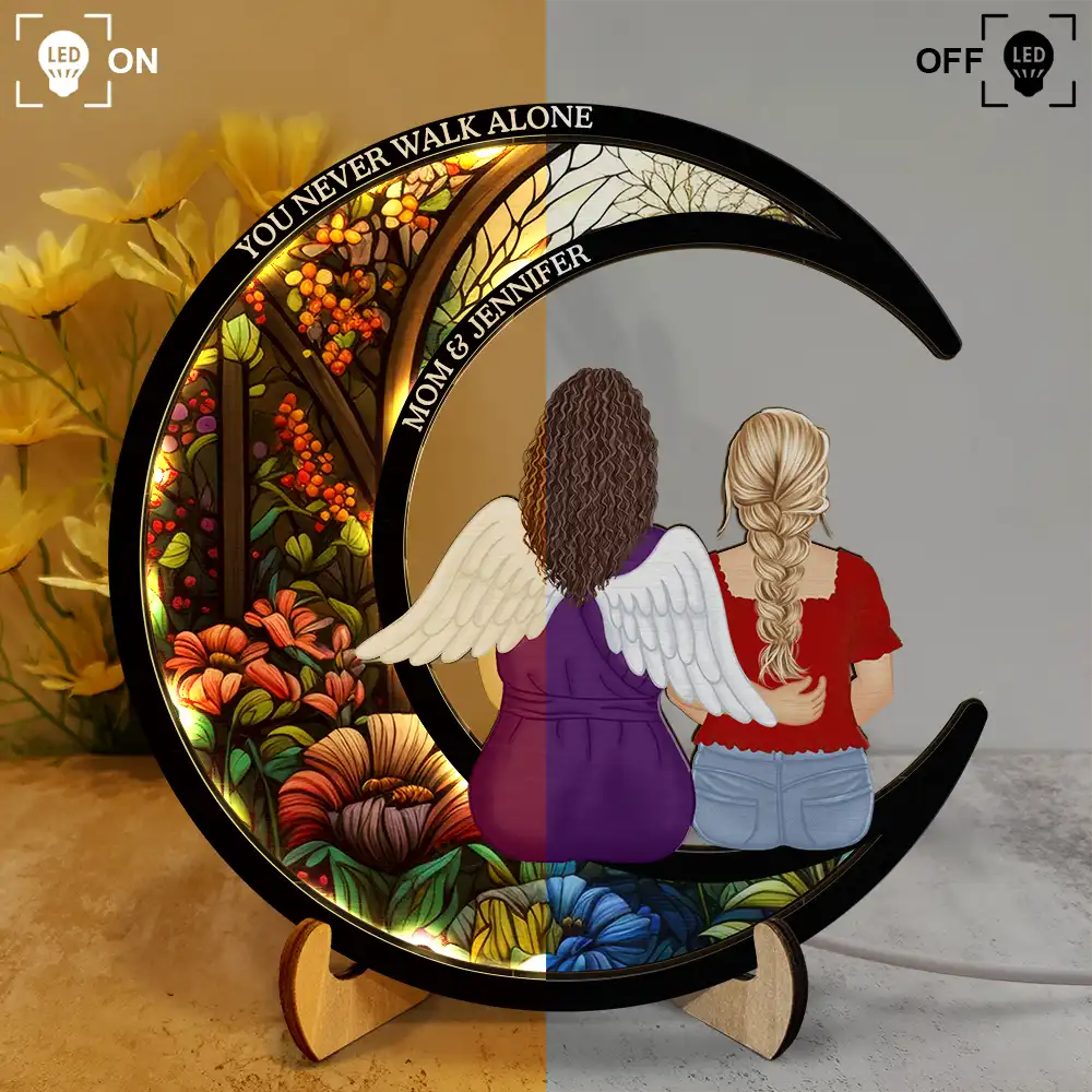 Memorial Always With You - Personalized LED Light Wooden Plaque