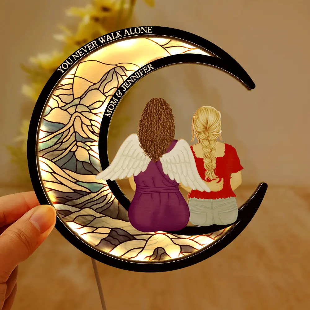 Memorial Always With You - Personalized LED Light Wooden Plaque